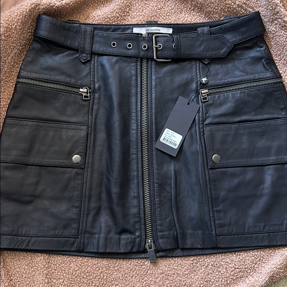 One Teaspoon Leather Skirt. BNWT